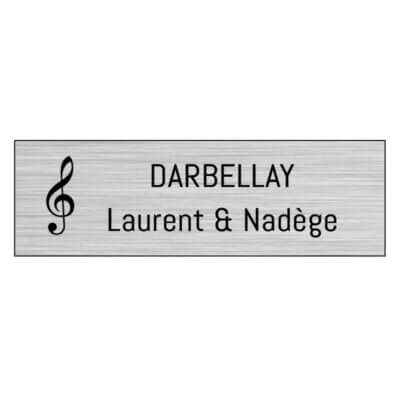Plaquette de boîte aux lettres adhésive Musique