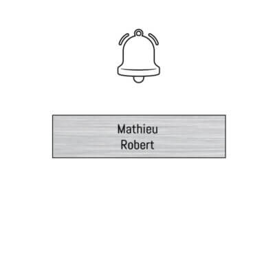 Plaquette de sonnette adhésive personnalisable – 6x1,5 cm